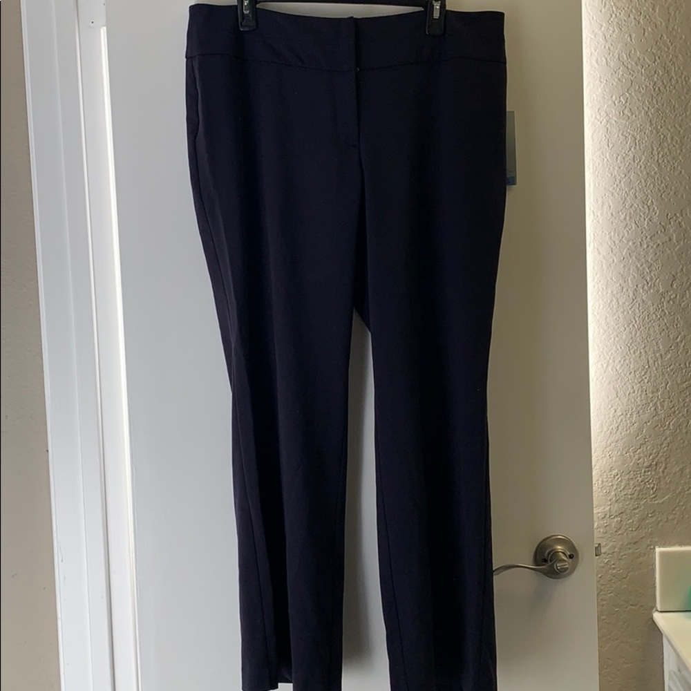 Navy curvy fit trousers 16p